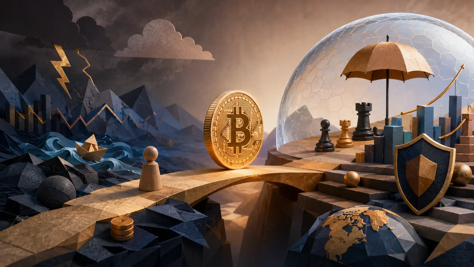Conceptual market illustration for Bitcoin Futures and Derivatives, Explained in Plain English