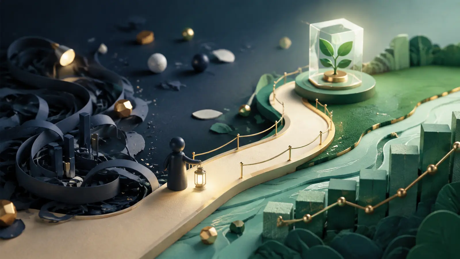 Conceptual market illustration for Buying Your First Stock Without Getting Lost in the Jargon
