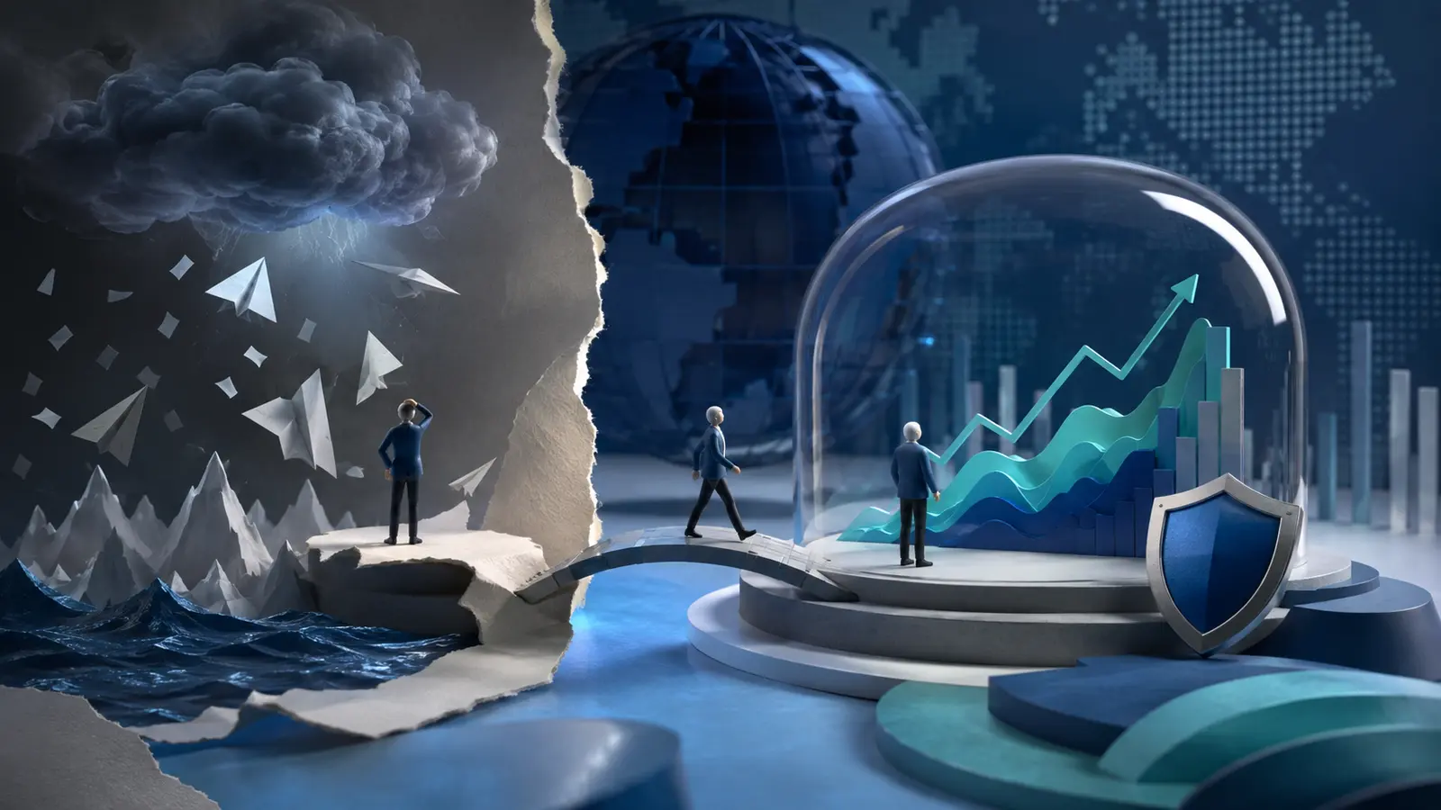 Conceptual market illustration for Common Forex Trading Myths, Debunked