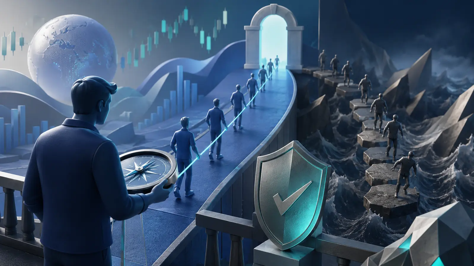 Conceptual market illustration for Copy and Social Trading in Forex: What to Know Before You Follow Anyone