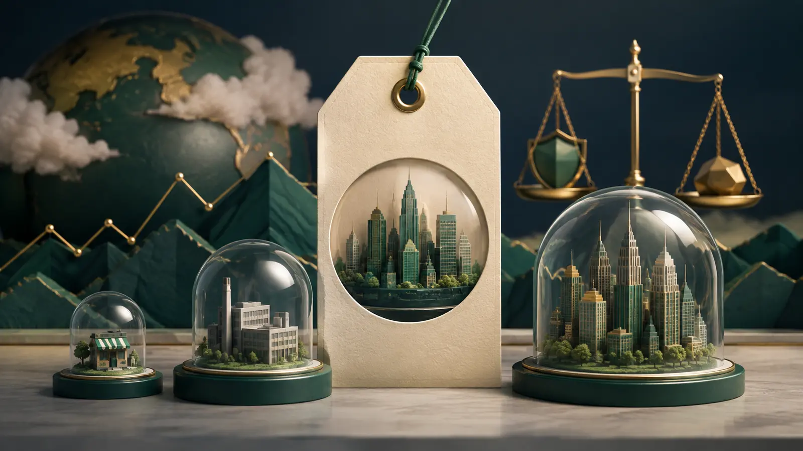 Conceptual market illustration for Market Capitalization: What a Company’s Price Tag Really Tells You