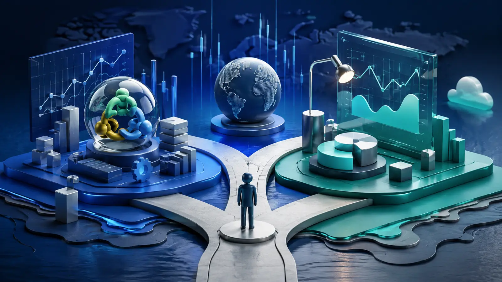 Conceptual market illustration for MetaTrader vs. TradingView for Forex Trading: Which Platform Fits You Better?