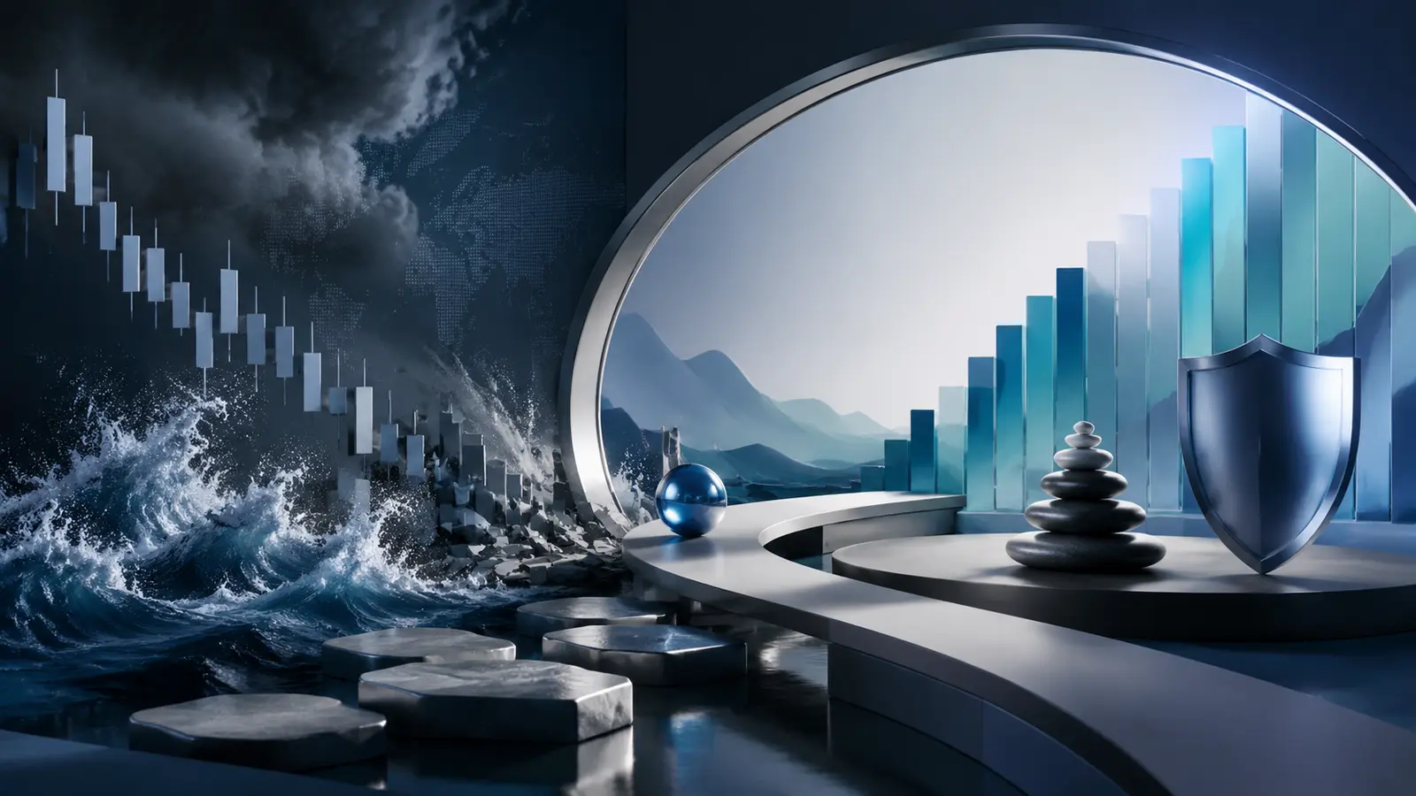 Conceptual market illustration for Recovering from Forex Losses: How to Reset Without Making Things Worse