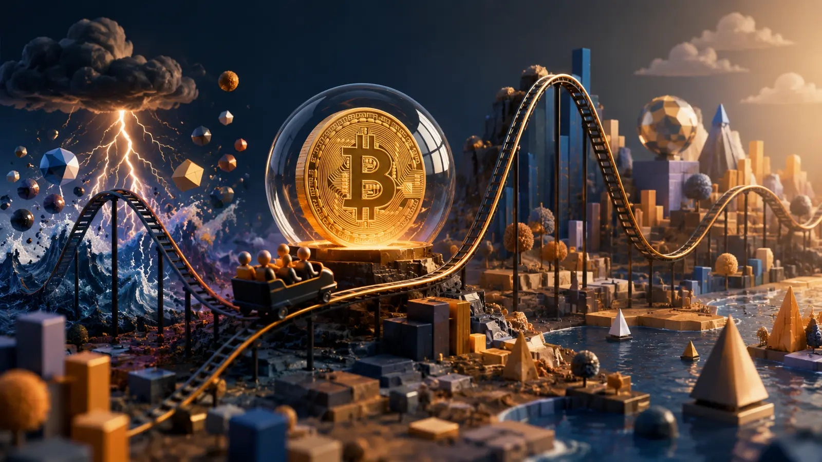 Conceptual market illustration for Why Bitcoin’s Price Moves So Much